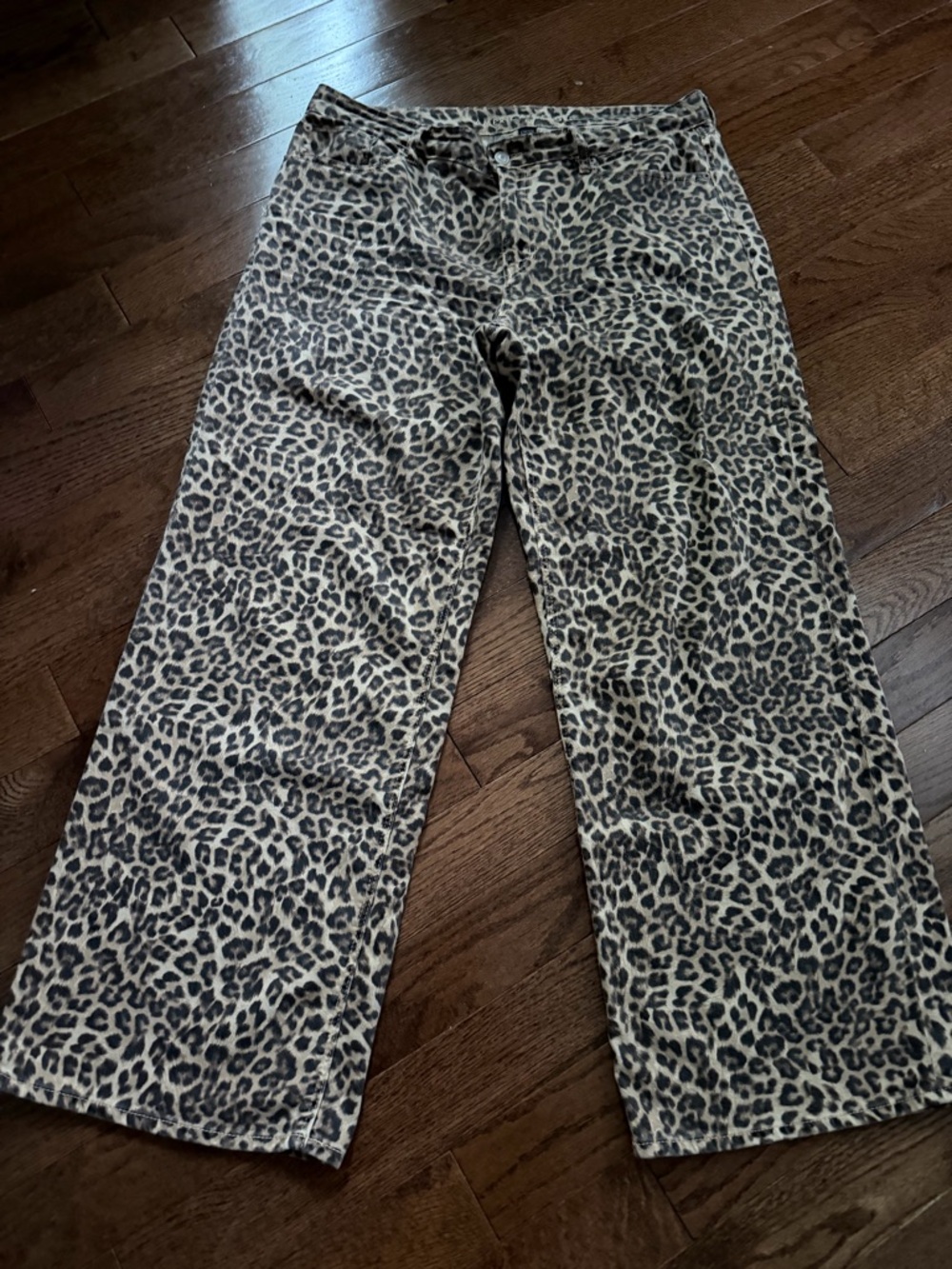 American Eagle Outfitters Leopard Print Pants in Tan and Black